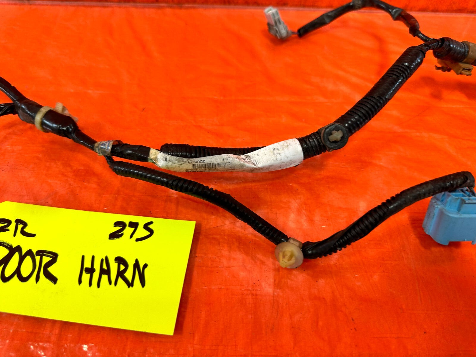 04 08 ACURA TSX   PASSENGER RIGHT REAR DOOR WIRING HARNESS WIRE LOOM OEM #2757