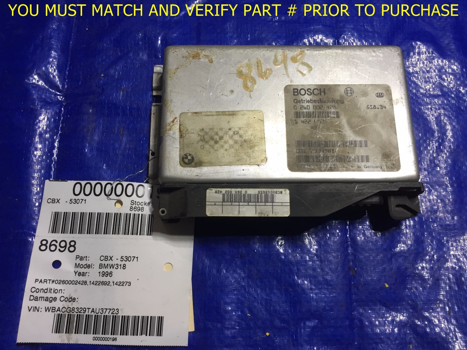BMW *0260002428   1422692* Getriebesteuerung TCM TCU Transmission Control Module0