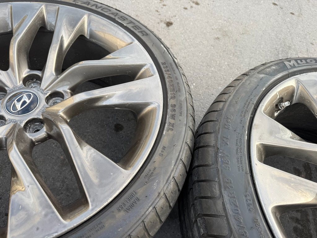 13 16 HYUNDAI GENESIS COUPE   19 INCH R SPEC WHEELS W TIRES   FRONT REAR OEM 29917