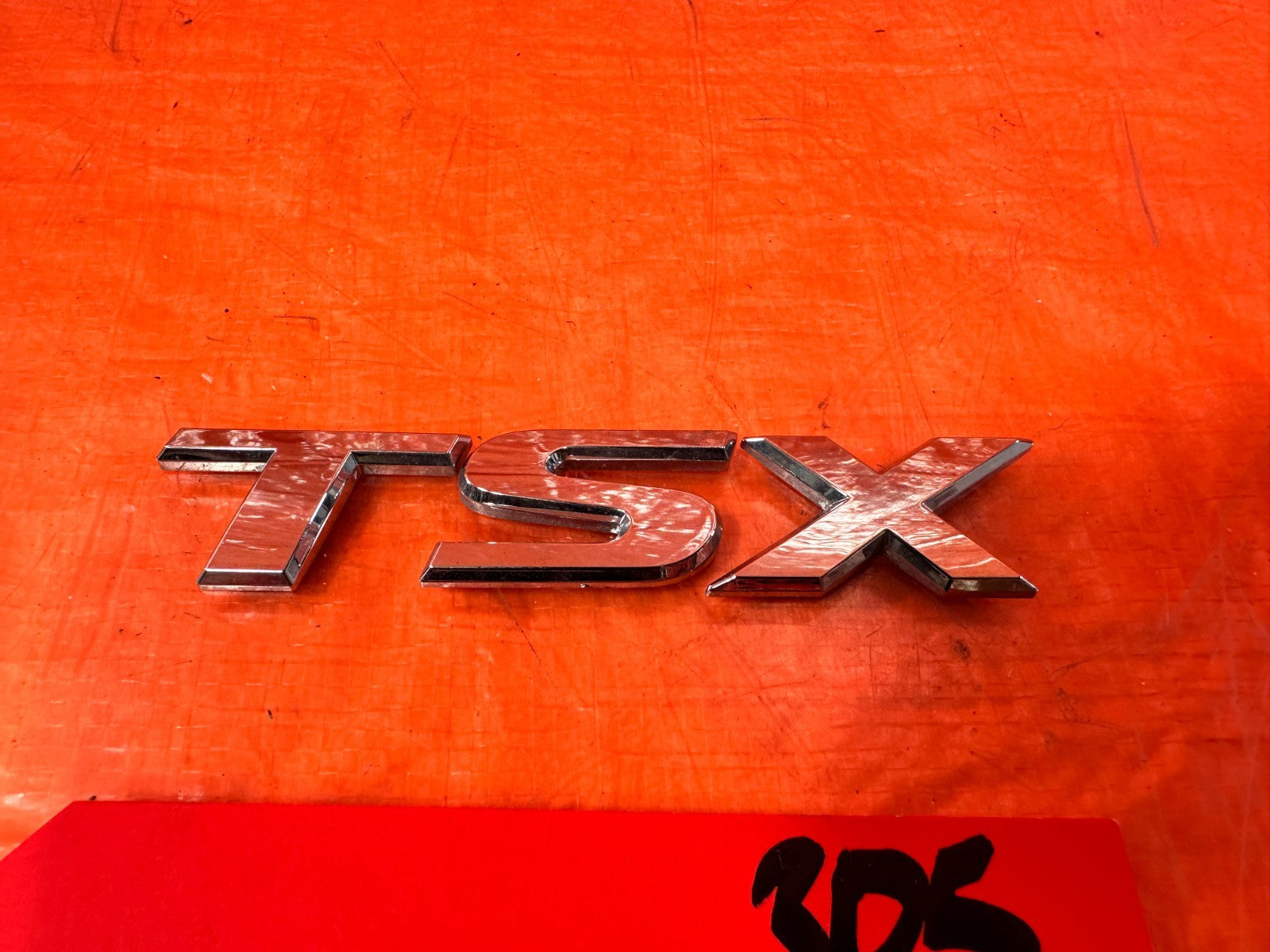 09 14 ACURA TSX   TSX MOUNTED TRUNK BADGE EMBLEM LOGO INSIGNIA   OEM 3051