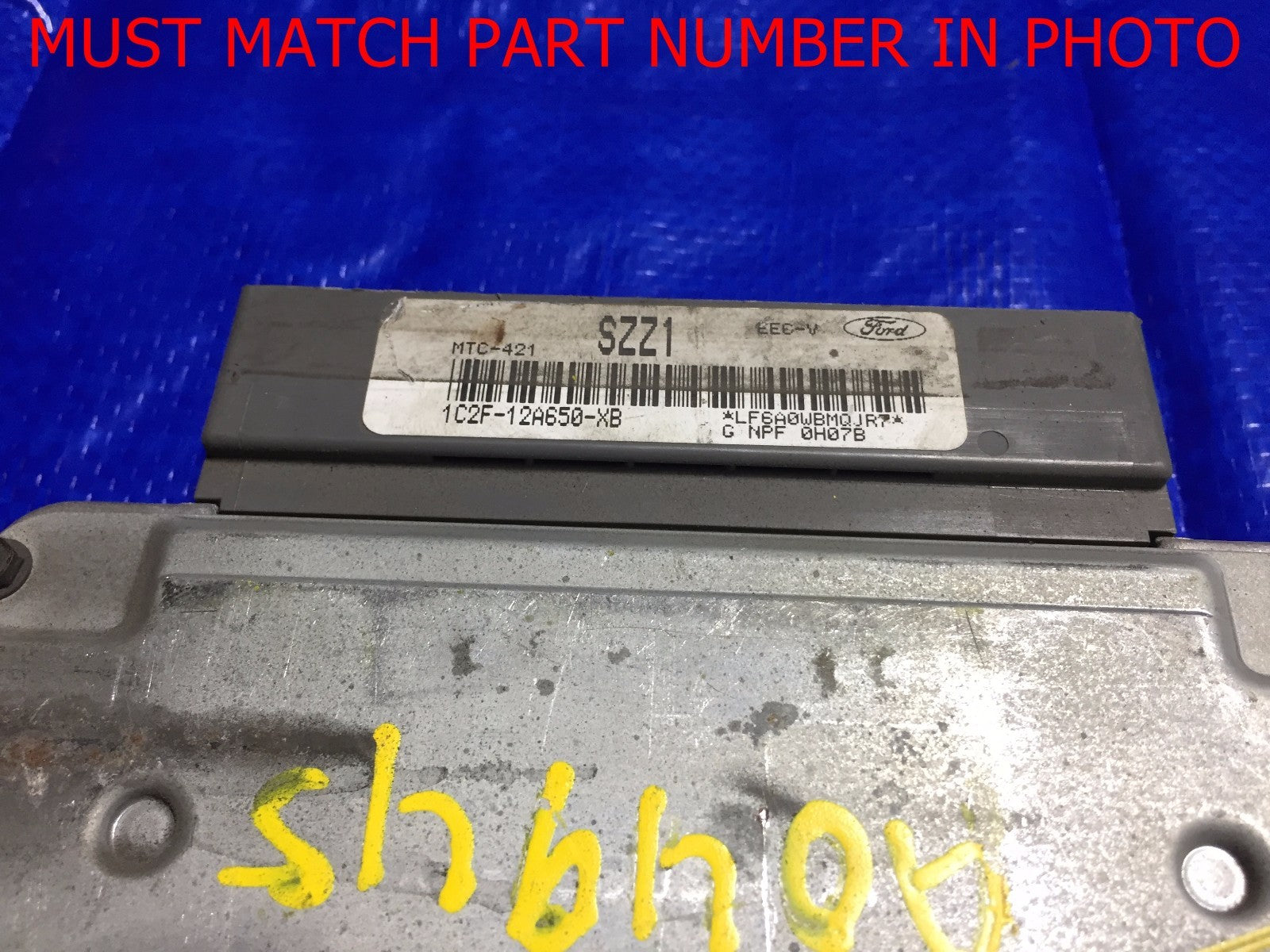 OEM 2001 FORD VAN ENGINE COMPUTER ECU ECM BRAIN EBX 1C2F 12A650 XB1