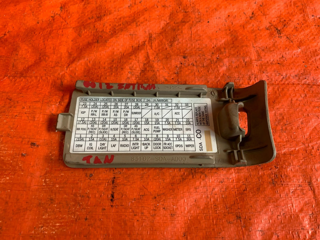OEM 2006 06 HONDA ACCORD LX SEDAN   KICK PANEL INTERIOR FUSE BOX DIAGRAM PANEL5