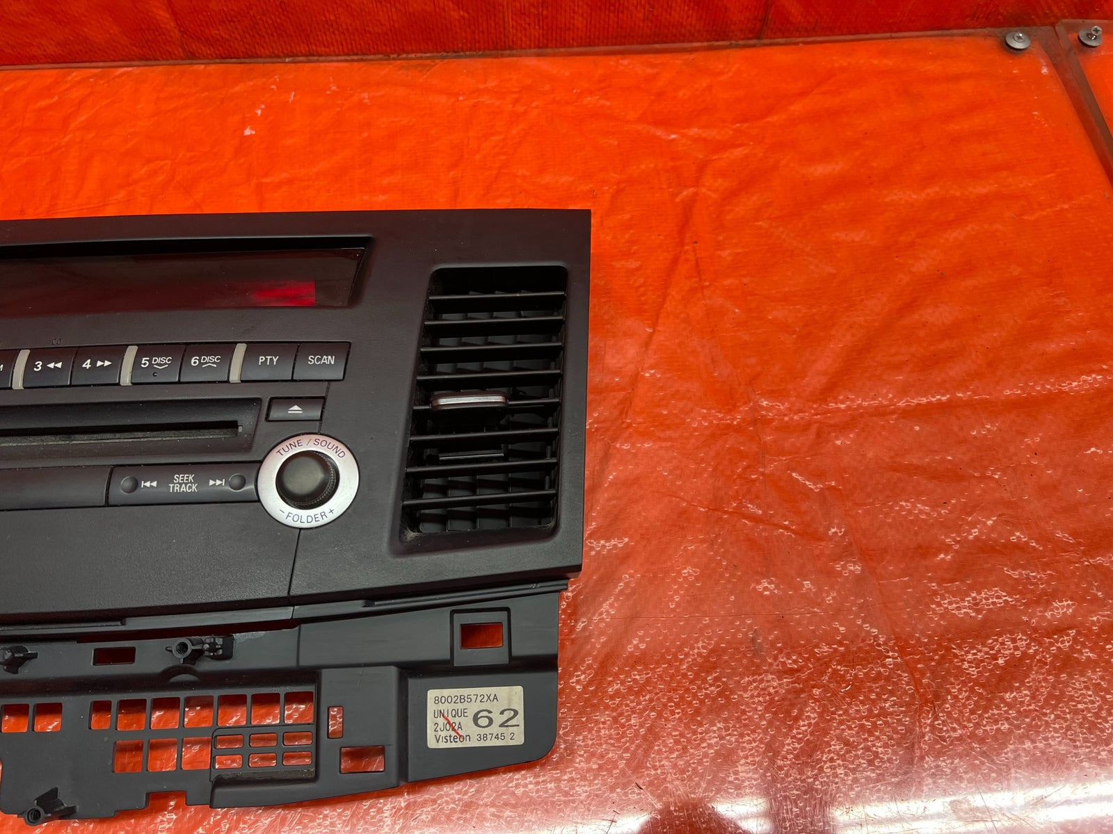 12 13 LANCER EVOLUTION X EVO 10   5 SPEED   RADIO STEREO FACE PLATE   OEM #1777