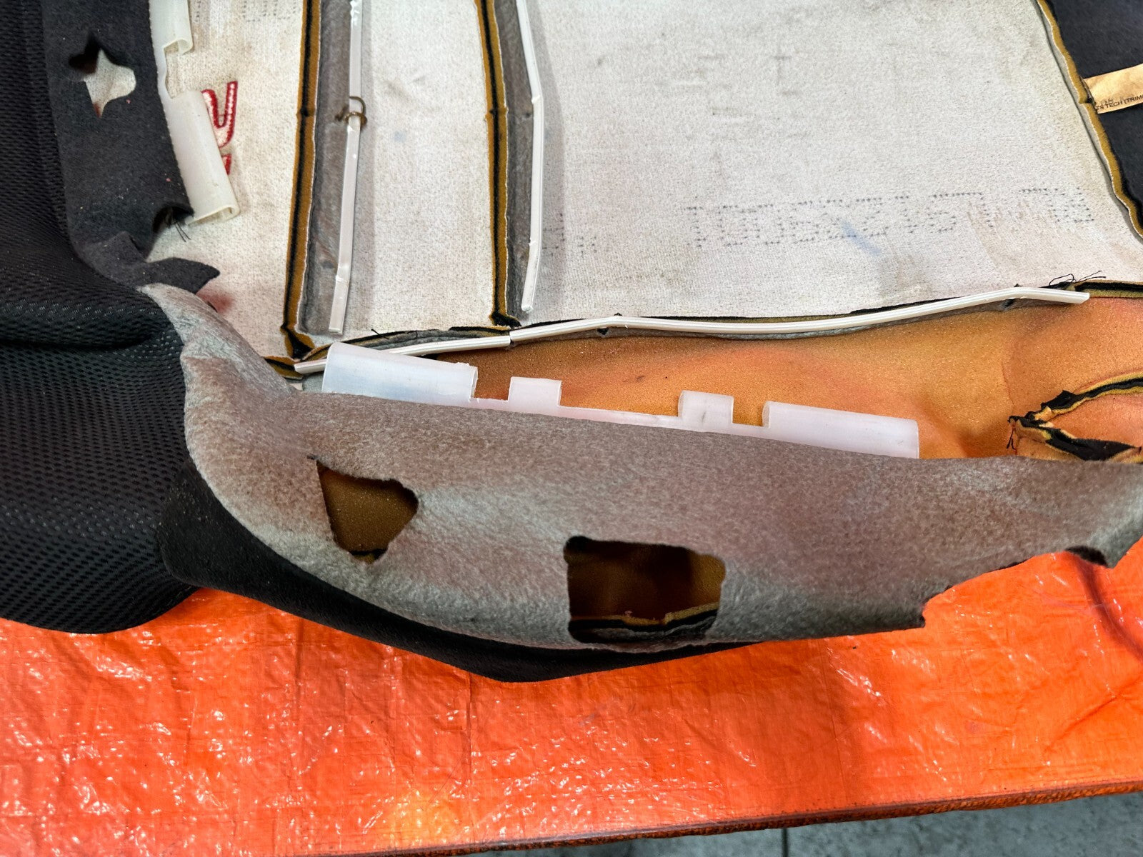 06 11 HONDA CIVIC SI RIGHT FRONT UPPER SEAT SKIN CLOTH FABRIC COVER OEM #2879