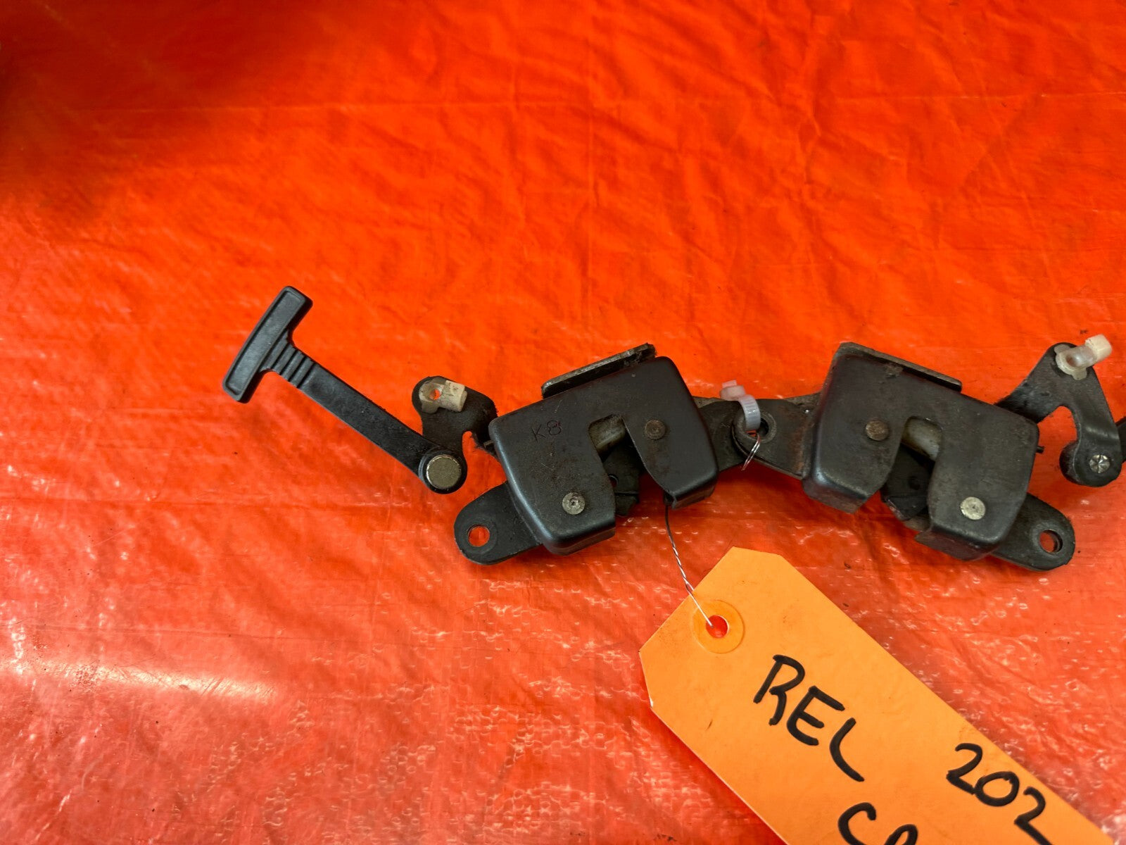 96 00 HONDA CIVIC COUPE   REAR SEAT RELEASE PULL HANDLES   LEFT & RIGHT OEM #2027