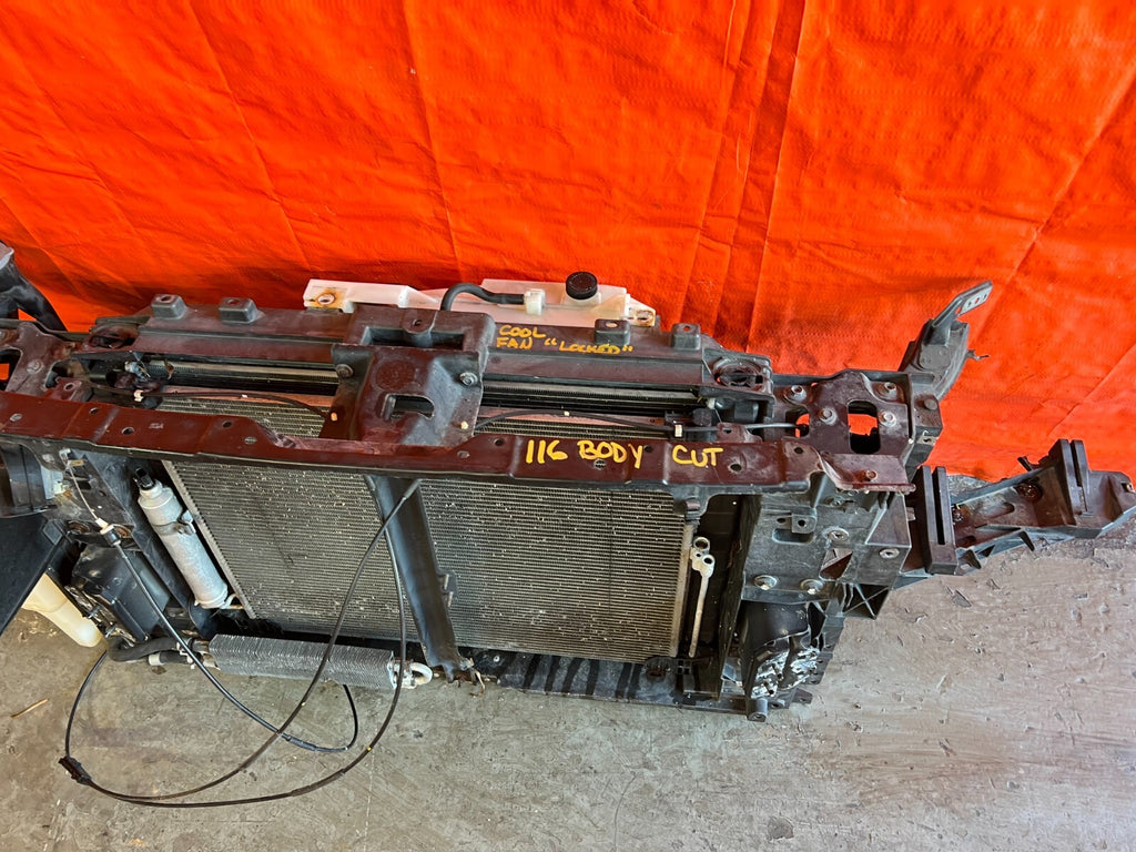 09 12 INFINITI FX50 FX35   RADIATOR SUPPORT W/ RADIATOR CONDENSER + MORE OEM 1163