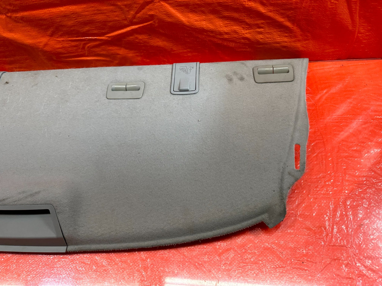 07 13 INFINITI G35 G37 SEDAN   REAR SPEAKER COVER TRAY LINER TRIM   GRAY OEM 1924
