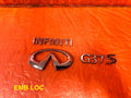 08 13 INFINITI G37 COUPE 2D   INFINITI G37 S & EMBLEM   TRUNK BADGE EMBLEM 3280