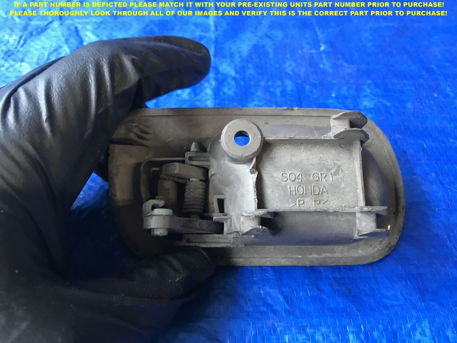 OEM 1996 1998 HONDA CIVIC SEDAN PASSENGER RIGHT REAR INTERIOR DOOR HANDLE   1