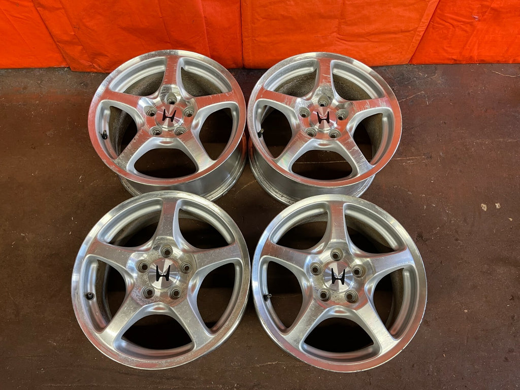 00 03 HONDA S2000 AP1   GENUINE FACTORY WHEEL SET   WHEELS RIMS   FRONT REAR OEM0