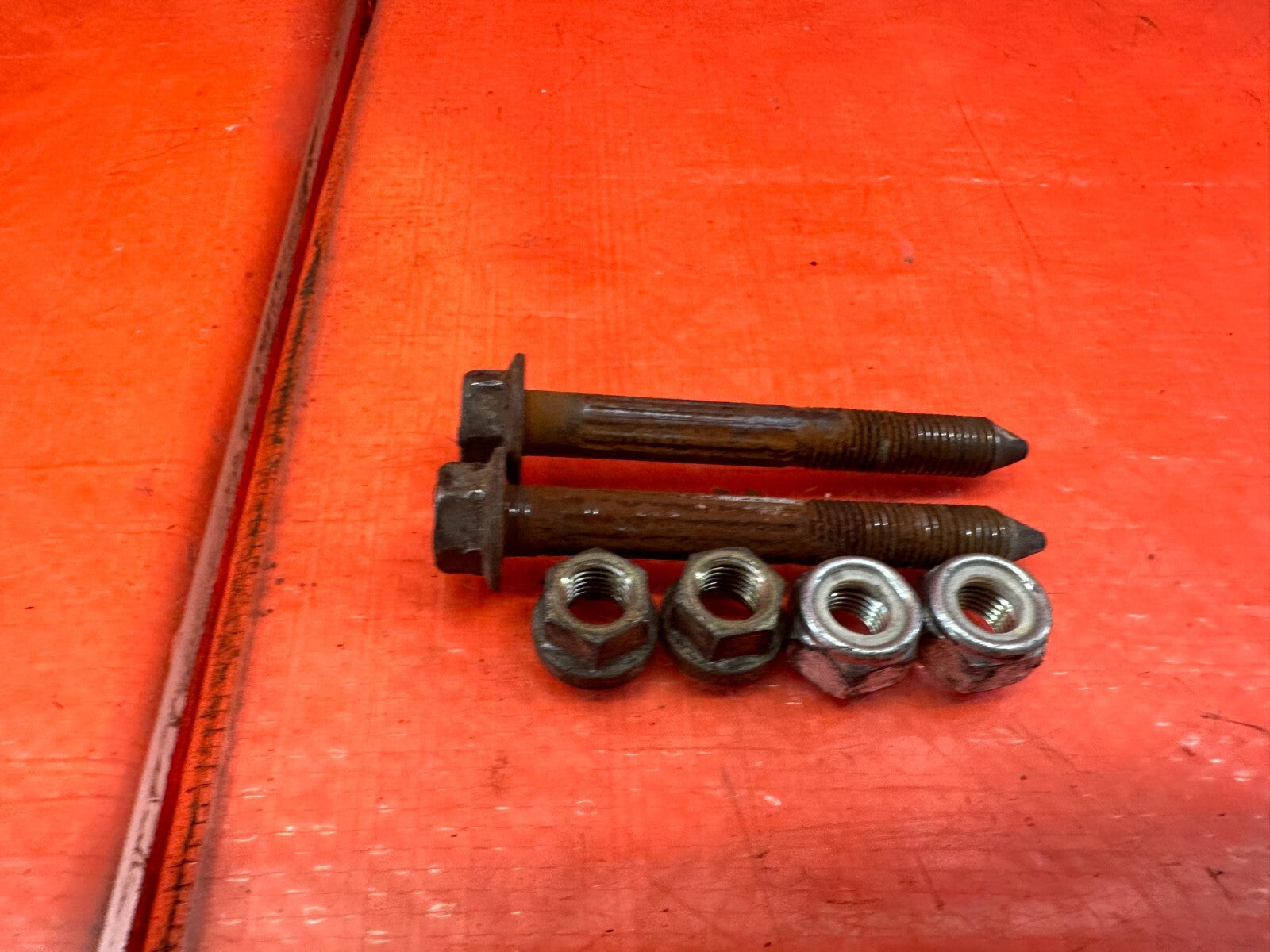 92 95 HONDA CIVIC   LEFT AND RIGHT REAR SHOCK TO CONTROL ARM & TOP HAT BOLTS 2362