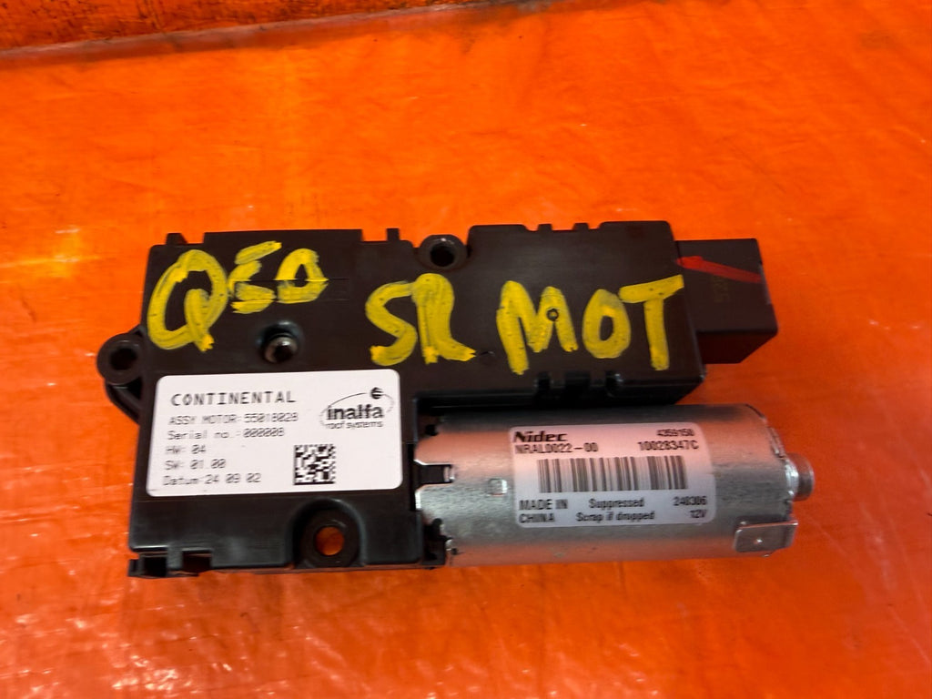 14 24 INFINITI Q50   SUNROOF MOONROOF SLIDING ROOF MOTOR   OEM FACTORY OE6