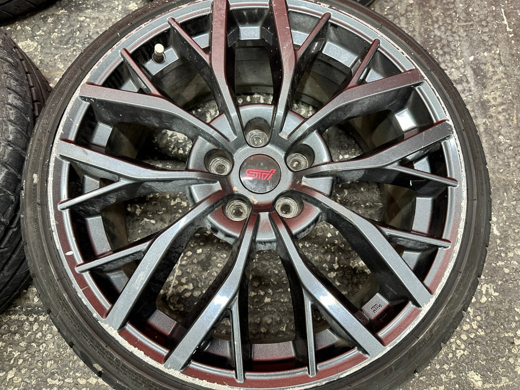 15-20 SUBARU WRX STI 4D 2.5L EJ257 18" ALLOY WHEELS RIMS TIRE SET SET OF 4 OEM7