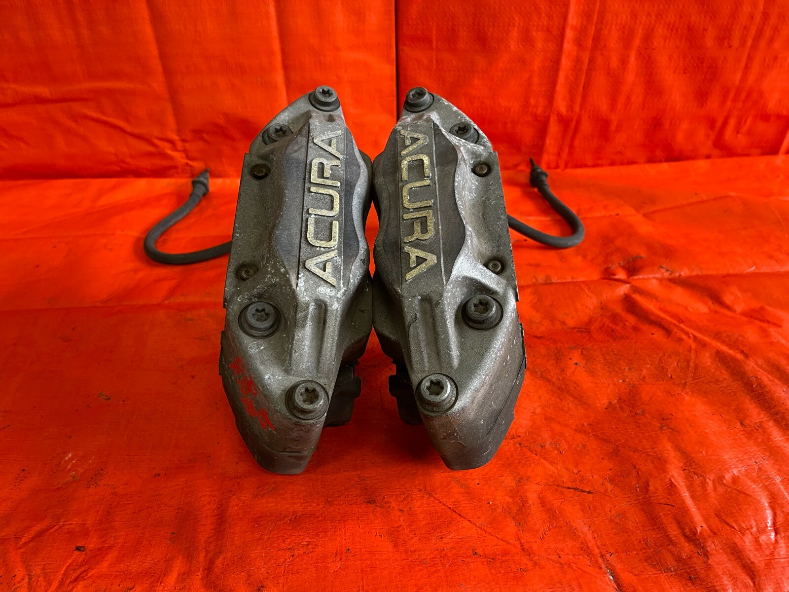 05 12 ACURA RL   4 PISTON BIG BRAKE CALIPER SET   CALIPERS LEFT RIGHT   OEM OE3