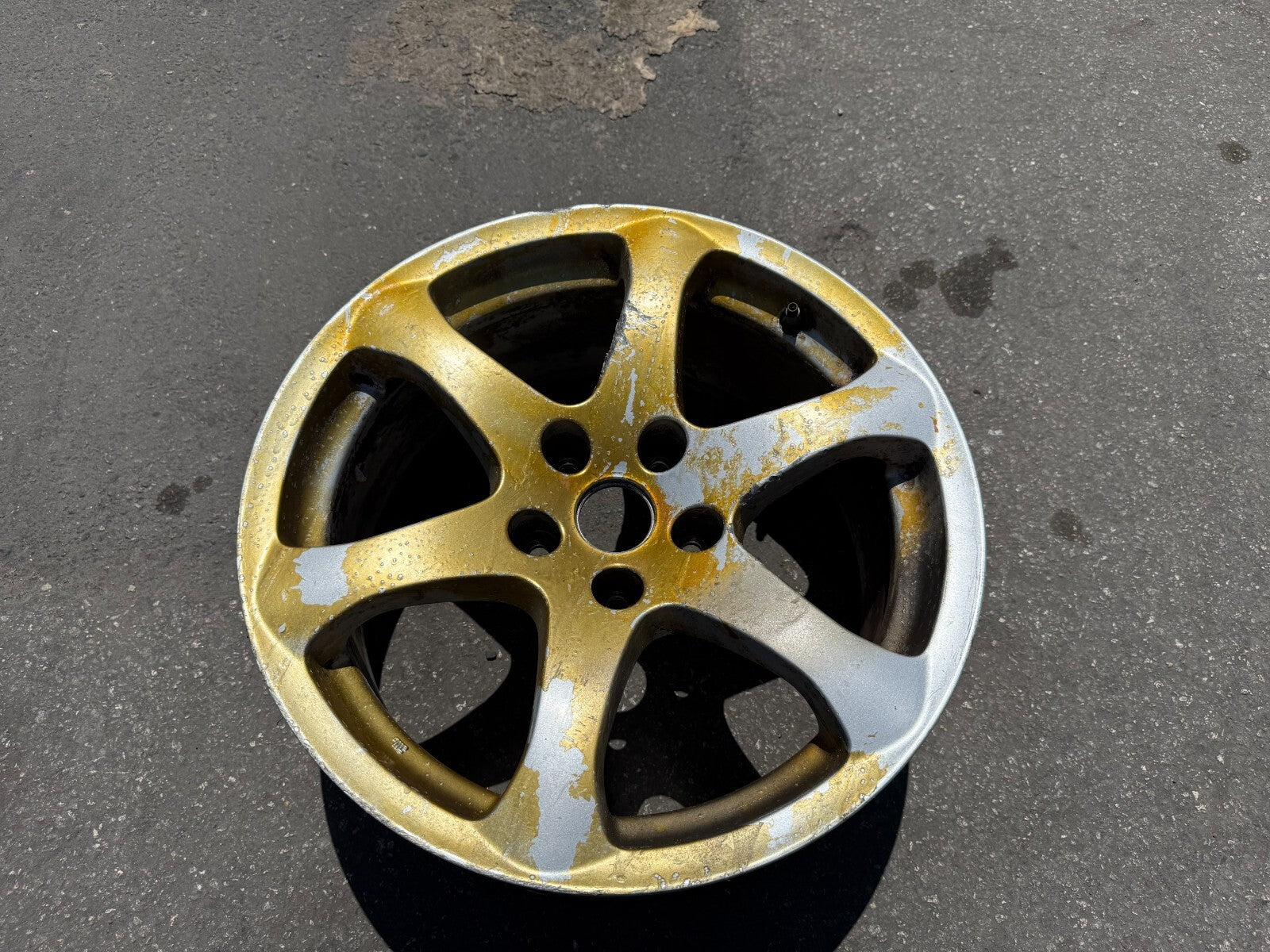 03 07 INFINITI G35 COUPE REAR FACTORY WHEEL RIM 6 SPOKE 17X8 OEM FACTORY #2980