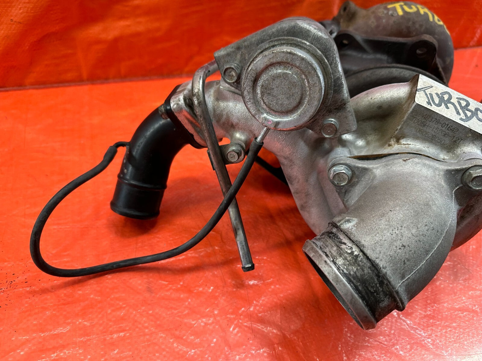 08 15 LANCER EVOLUTION X EVO 10   4B11T FACTORY TURBO CHARGER SET UP   OEM #2148