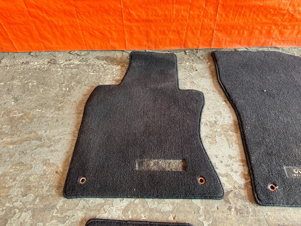 17 20 INFINITI Q60   FLOOR MAT SET   BLACK COLOR   LEFT RIGHT FRONT REAR OEM 2004