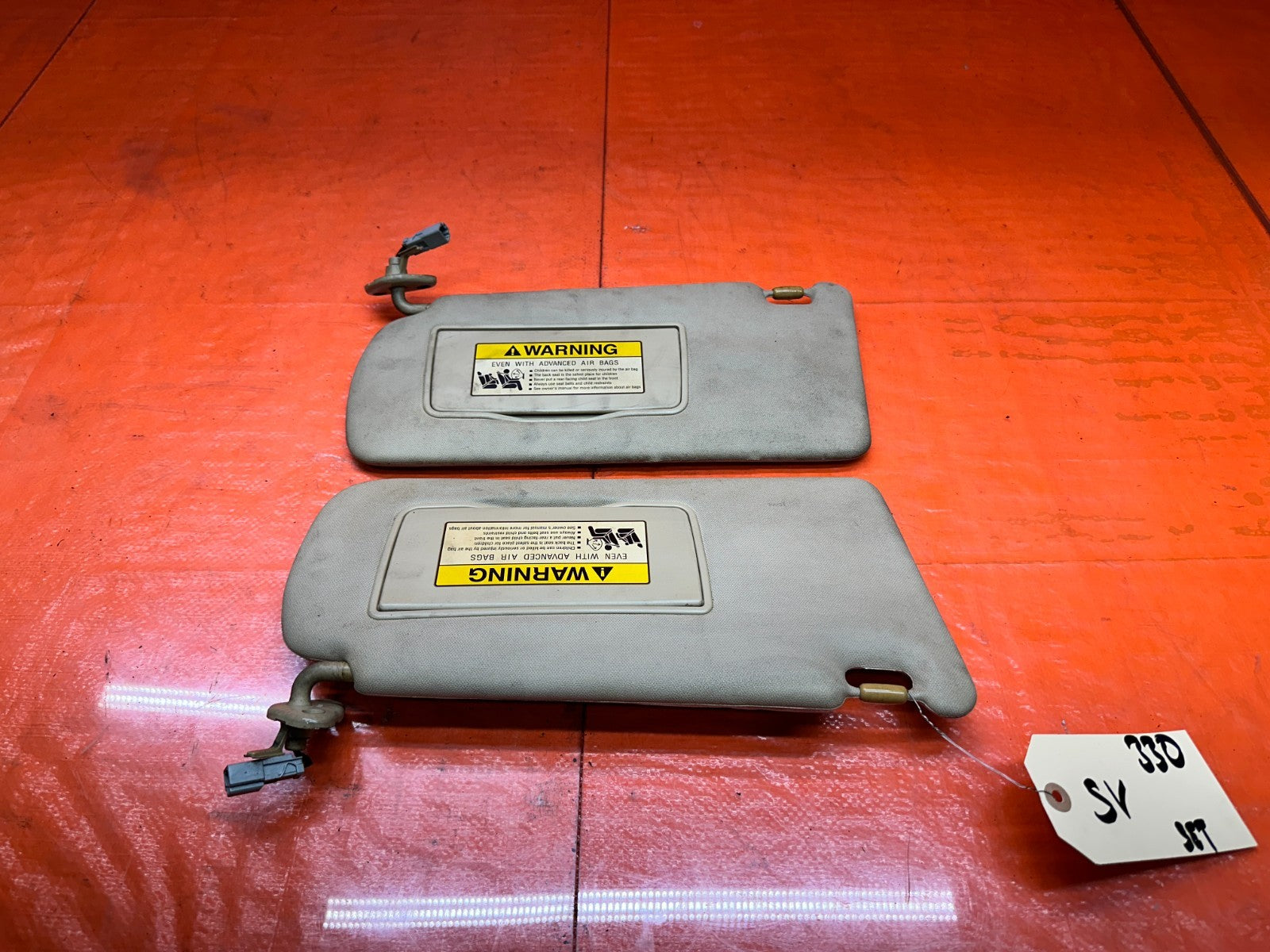 04 08 ACURA TSX 2.4L LEFT RIGHT SUN VISOR SHADE PAIR OEM #3300
