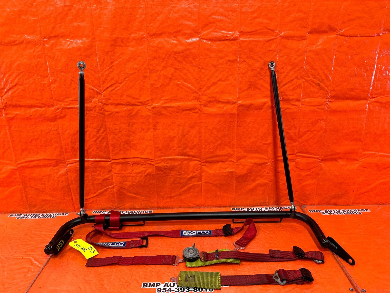 94 01 ACURA INTEGRA 2D   ROLL BAR WITH SPARCO SEAT BELTS   #2530