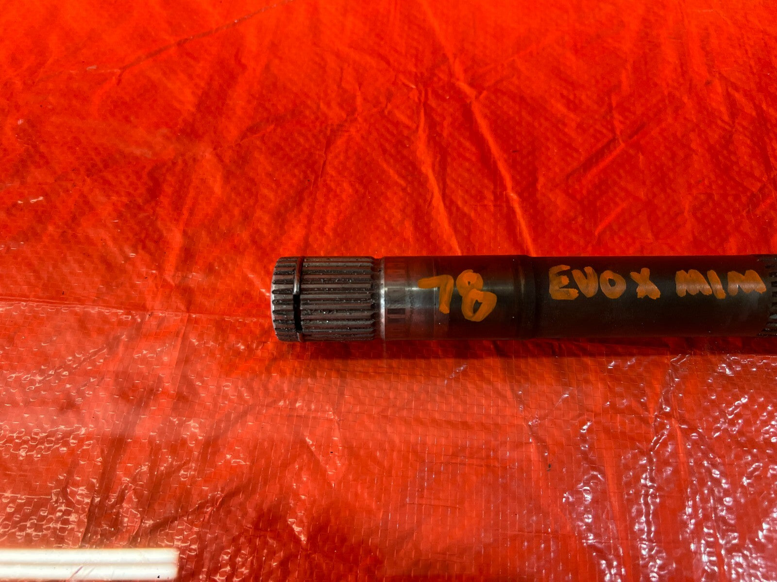 08 15 LANCER EVOLUTION X EVO 10   INTERMEDIATE MID HALF JACK SHAFT   SMALLER OEM4