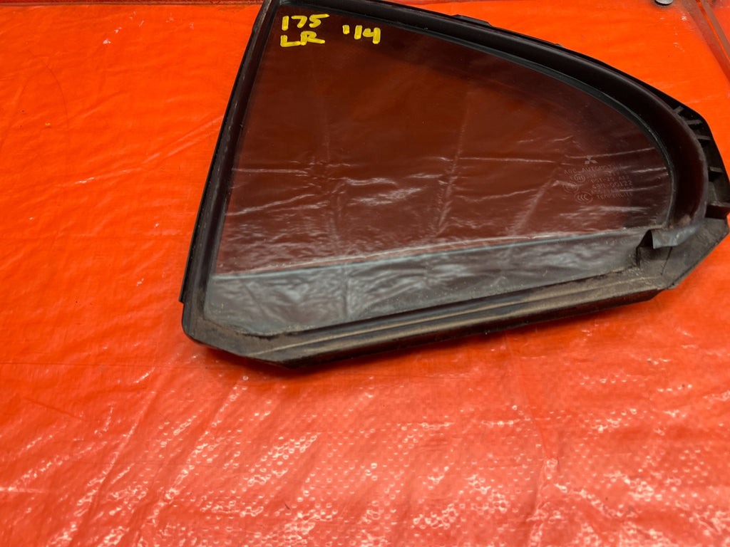 08 15 LANCER EVOLUTION X EVO 10   DRIVER LEFT REAR 1/4 QUARTER GLASS WINDOW #1754