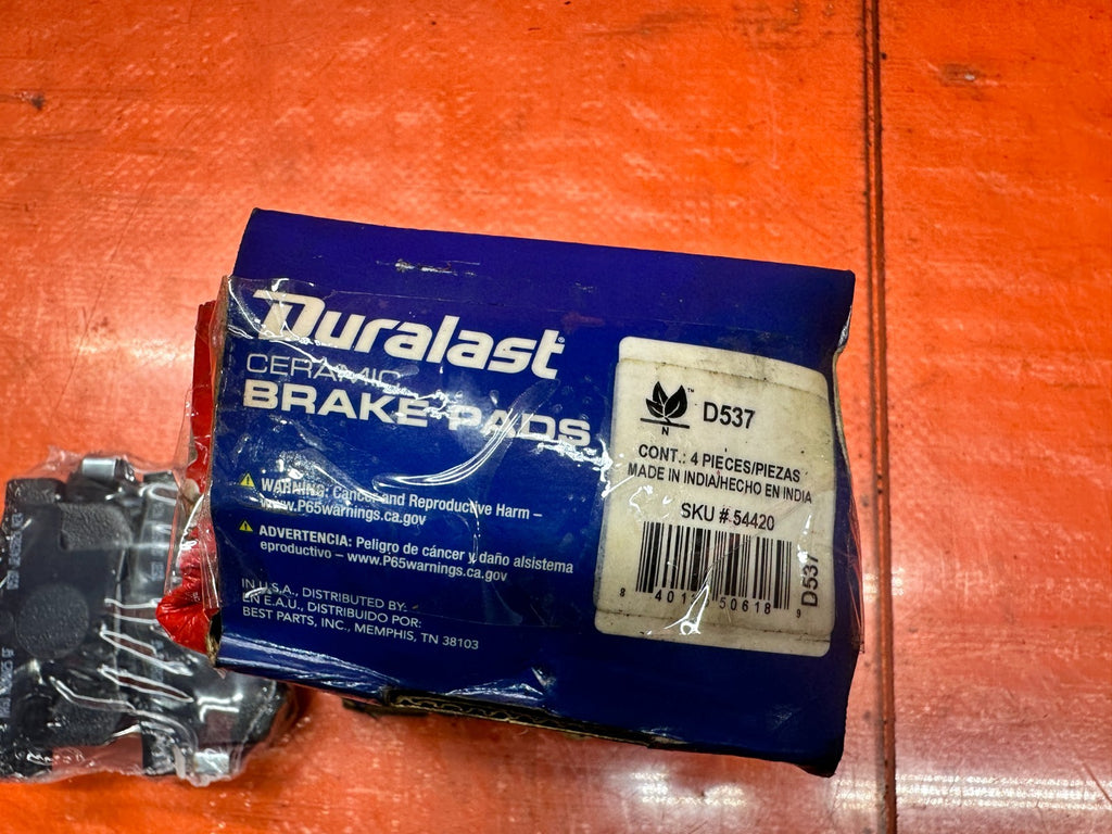 NEW DURALAST FRONT CERAMIC DISC BRAKE PADS SET D537 54420 HONDA ACURA NISSAN6