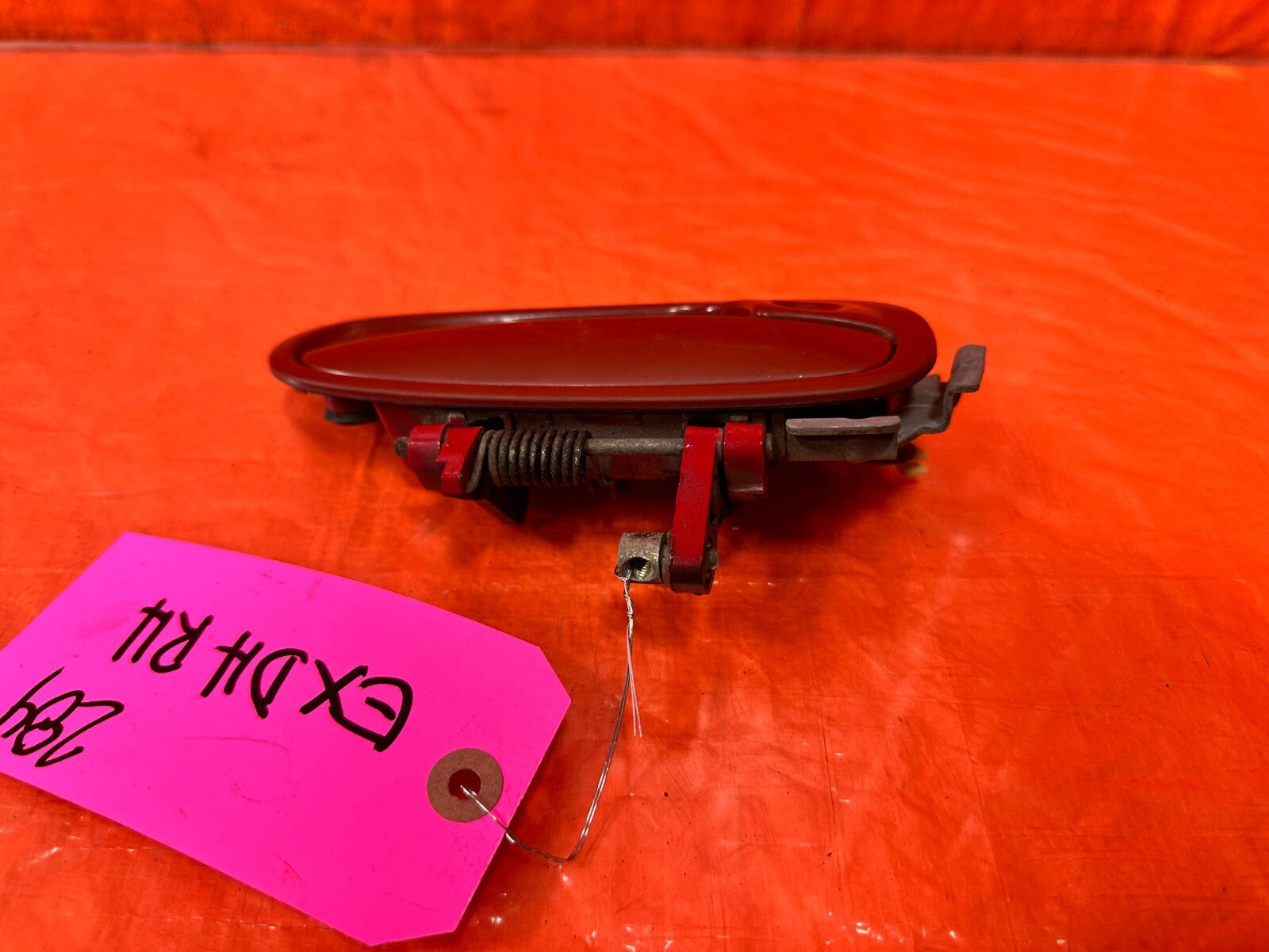 96 00 HONDA CIVIC   PASSENGER RIGHT EXTERIOR DOOR HANDLE   W/ BRACKET   OEM #2842