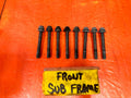 88 91 HONDA CIVIC   FRONT SUBFRAME CROSSMEMBER K FRAME BOLTS   OEM 3250