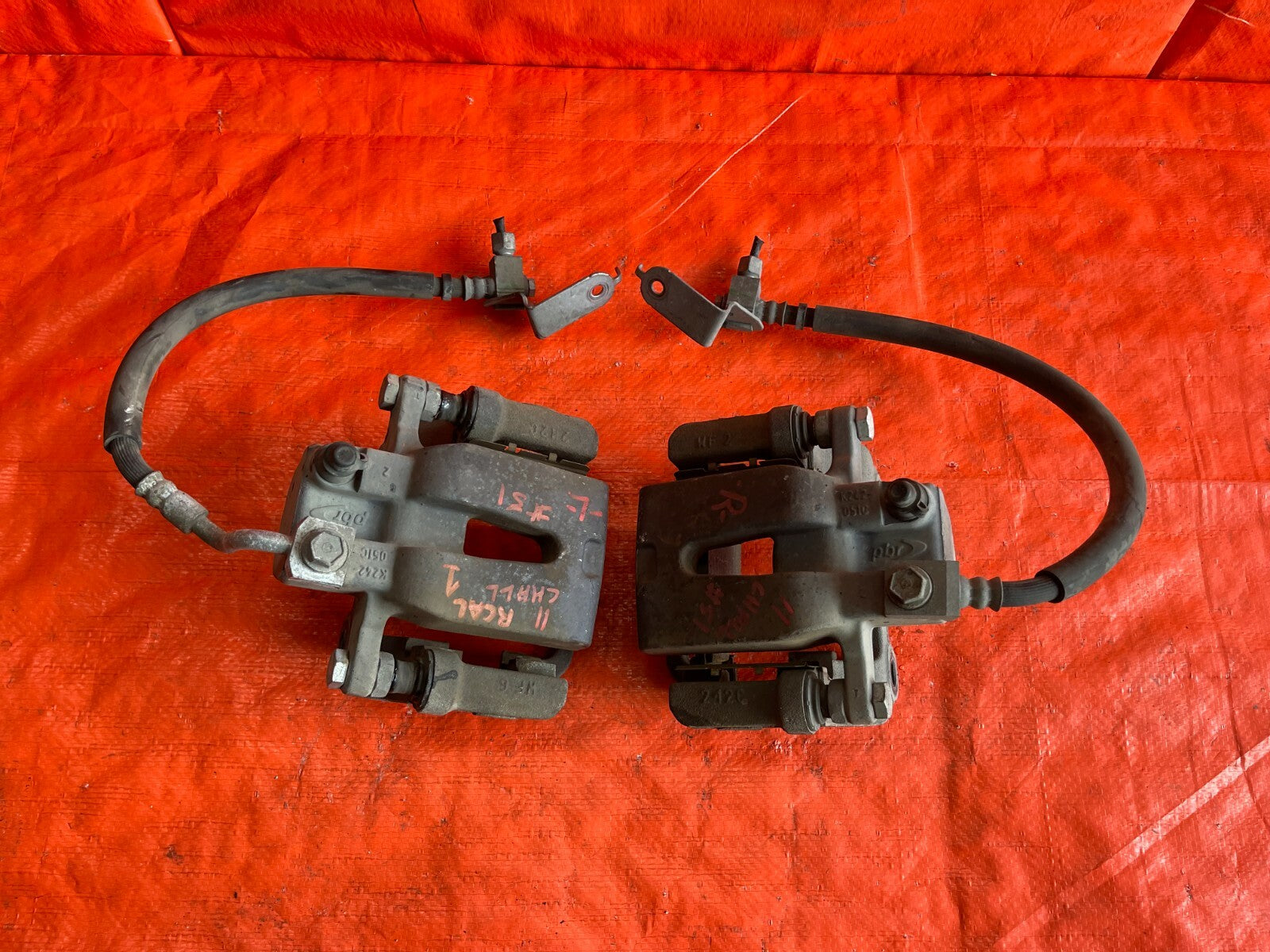 09 18 DODGE CHALLENGER   5.7L R/T   REAR   RWD   BRAKE CALIPER SET   LEFT RIGHT 0