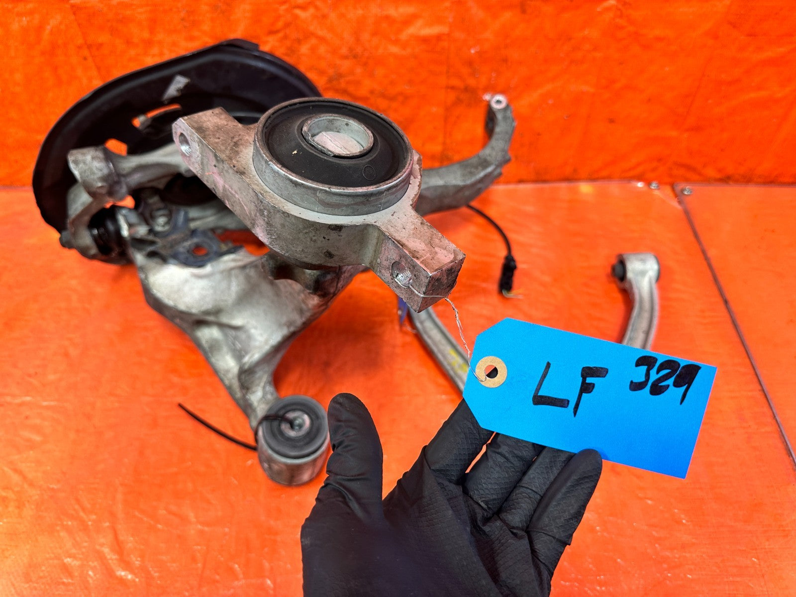 08 15 INFINITI G37 Q60 RWD LEFT FRONT SPINDLE KNUCKLE UPPER LOWER ARMS #32916