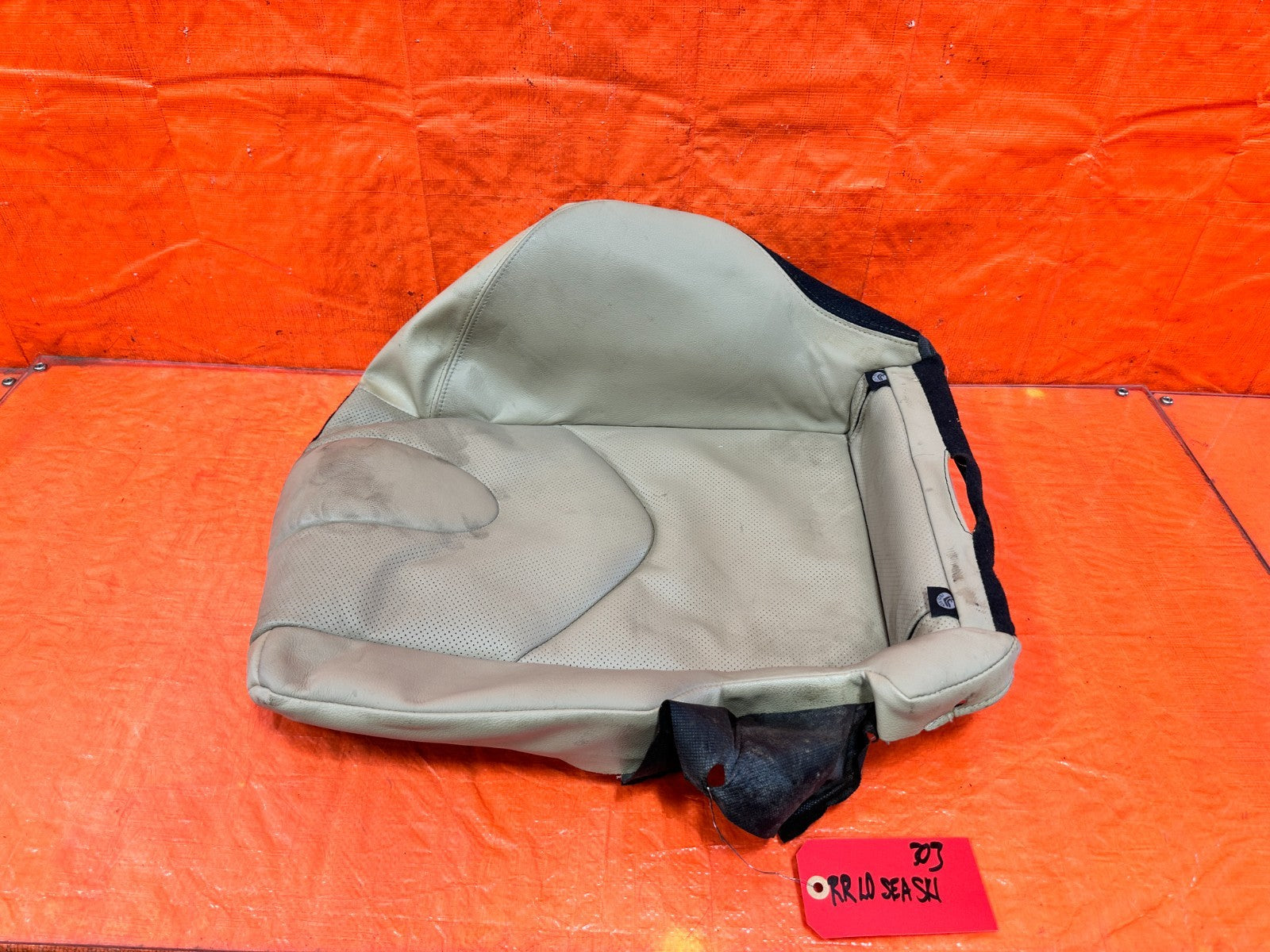09 11 MAZDA RX8 RX 8 PASSENGER RIGHT FRONT LOWER SEAT SKIN WRAP TAN   OEM 3032