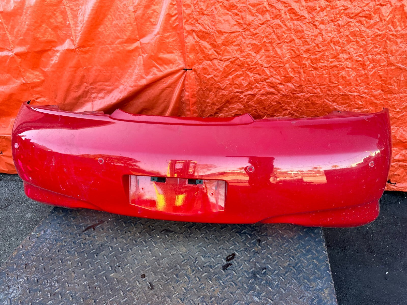 09 15 INFINITI G37 CONVERTIBLE   REAR BUMPER COVER   RED COLOR   OEM #2788
