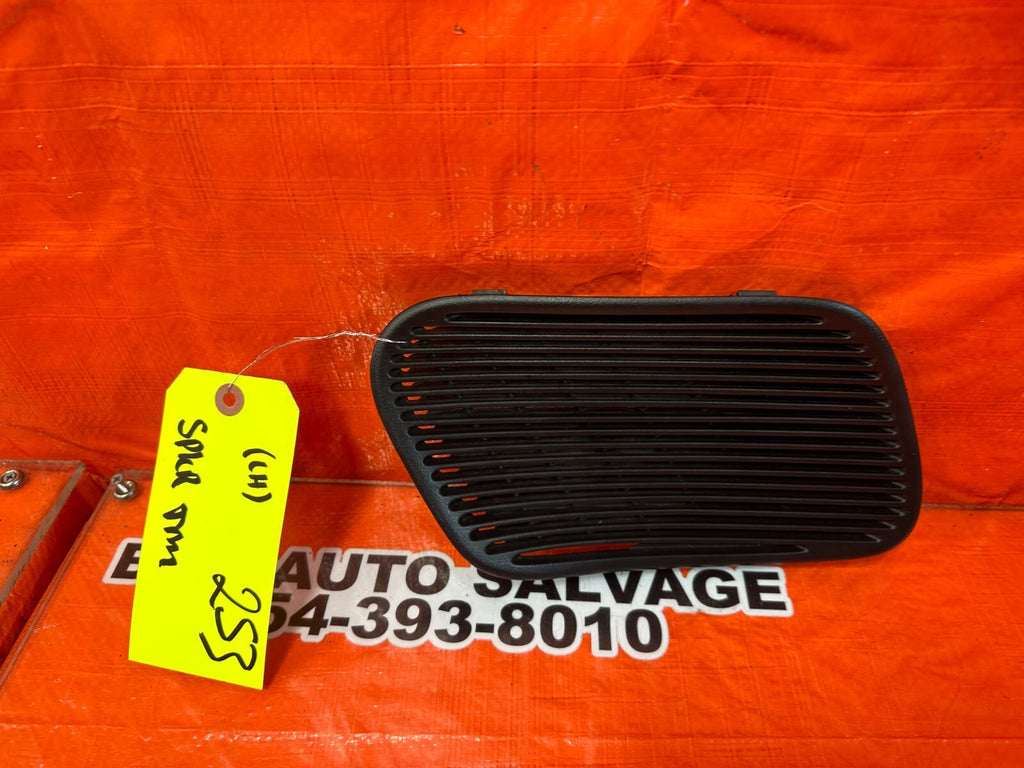 94 01 ACURA INTEGRA 2D   DRIVER LEFT REAR   SPEAKER COVER TRIM PLASTIC BLACK 2532