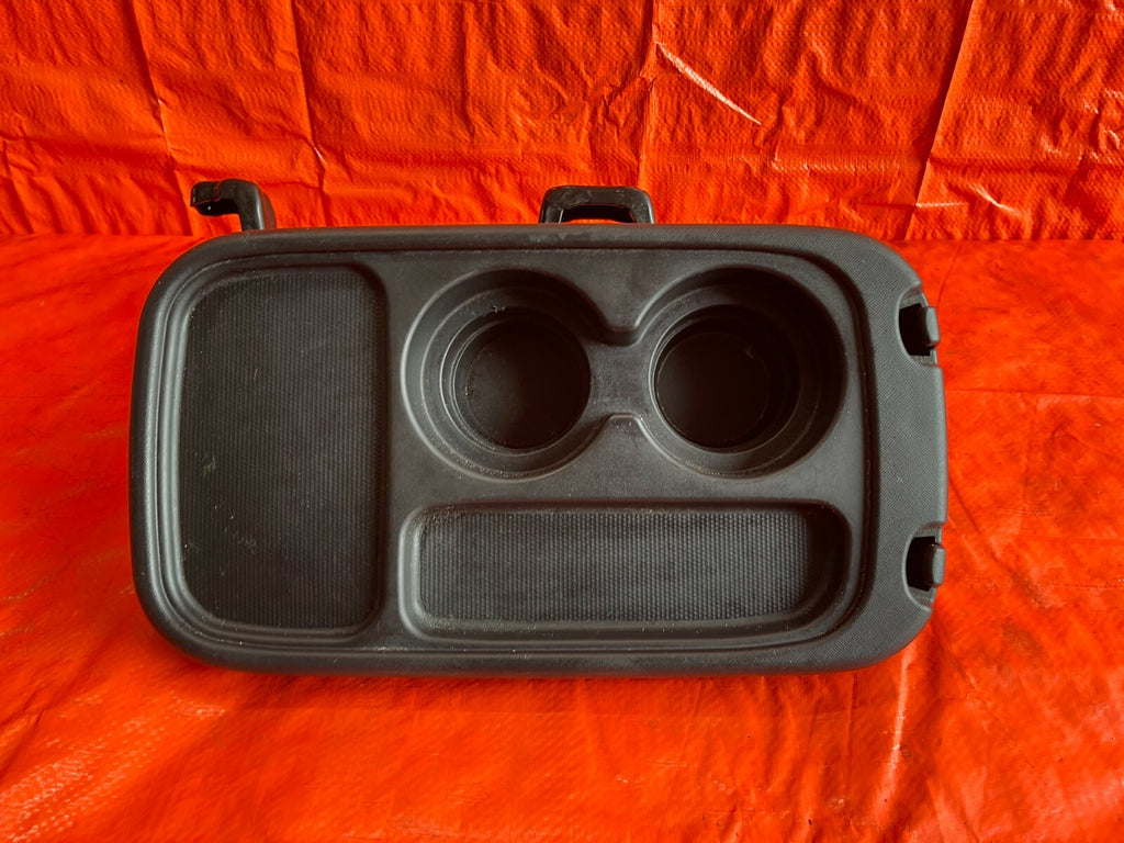 02 04 HONDA CR V CRV M/T ONLY FRONT SEAT FLOOR CONSOLE ARM REST LID CUP HOLDER  4