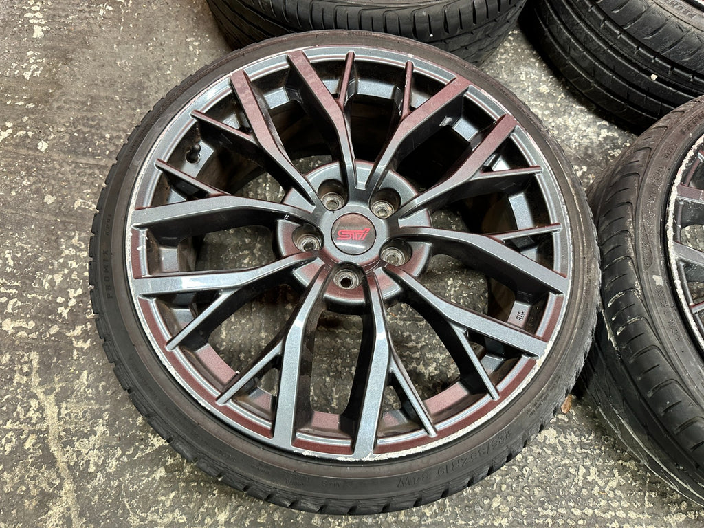 15-20 SUBARU WRX STI 4D 2.5L EJ257 18" ALLOY WHEELS RIMS TIRE SET SET OF 4 OEM13