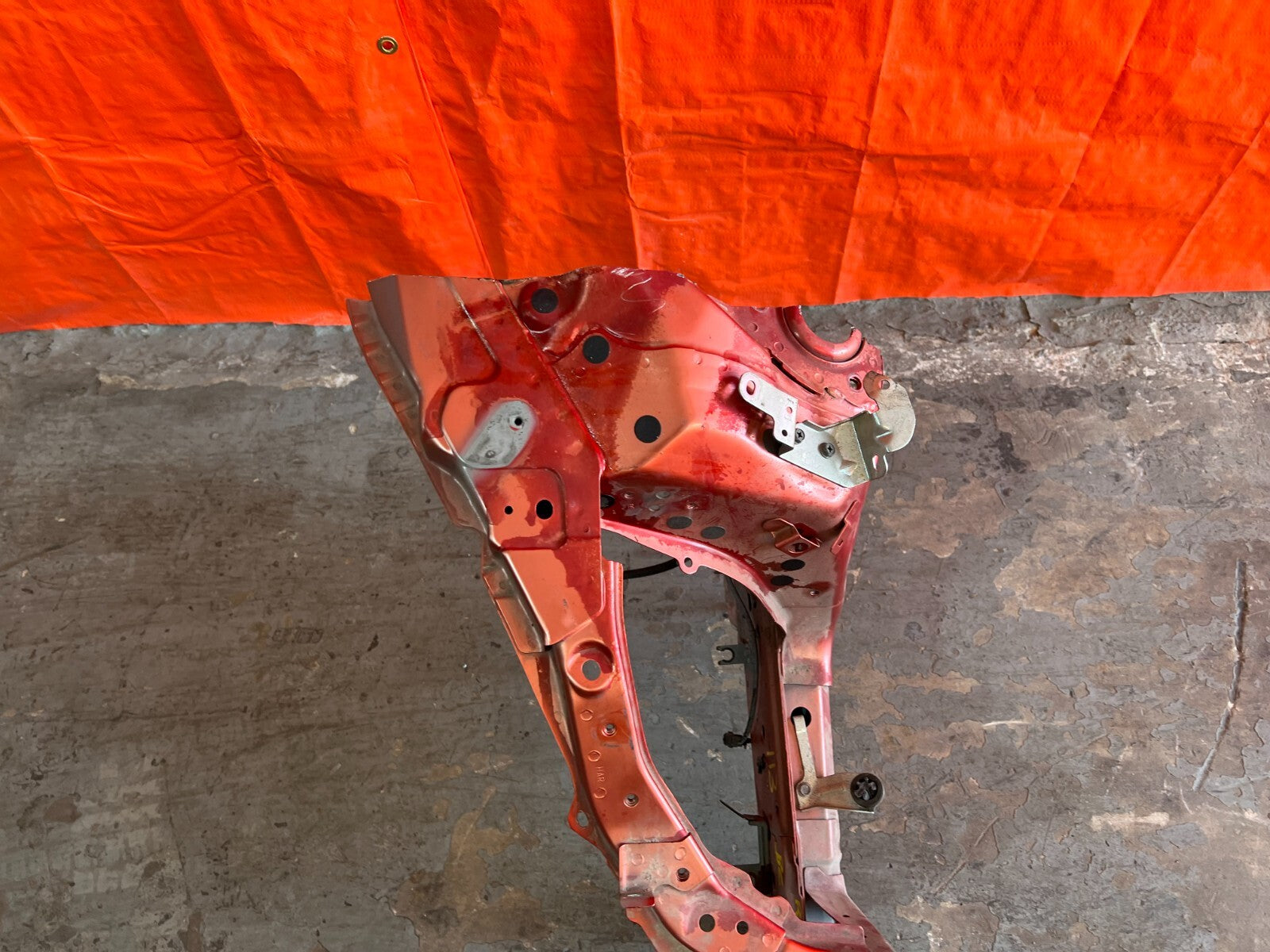 14 20 INFINITI Q50   PASSENGER RIGHT FRONT   FRAME CUT A PILLAR CHASSIS LEG OEM7