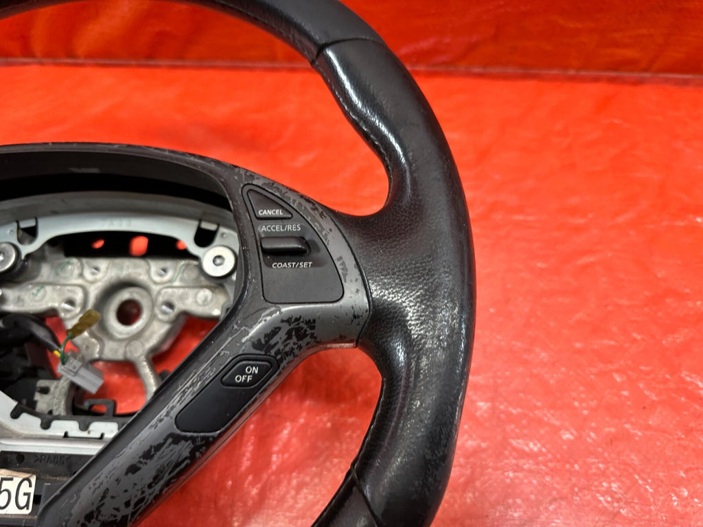 08 15 INFINITI G37 & Q60    2D COUPE  STEERING WHEEL   WEAR READ DESC   OEM #1886