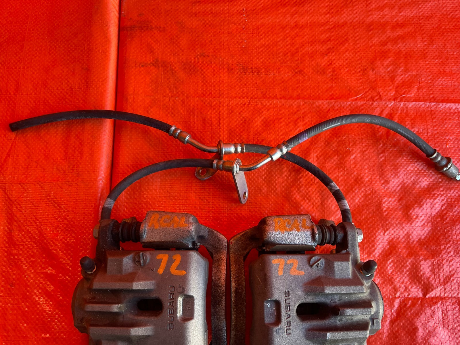 18 21 SUBARU CROSSTREK REAR BRAKE CALIPERS   DRIVER LEFT PASSENGER RIGHT OEM #726