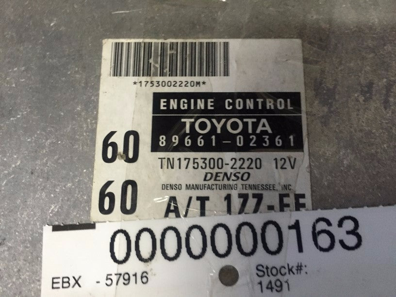 OEM 1998 Toyota Corolla A/T ECU # 89661 02361 Engine Control Module #14911