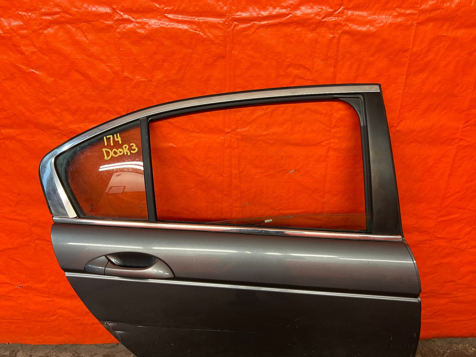 08 12 HONDA ACCORD SEDAN   PASSENGER RIGHT REAR DOOR   100% COMPLETE   OEM #17414