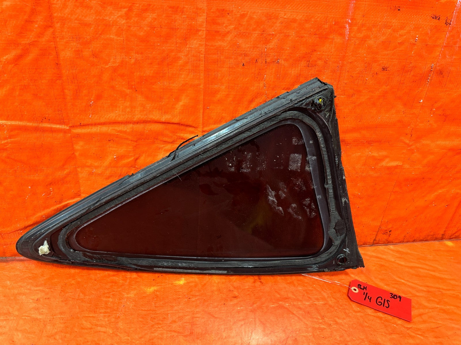 94 01 ACURA INTEGRA 2D MODEL   REAR QUARTER 1/4 GLASS   DRIVER LEFT OEM #3096