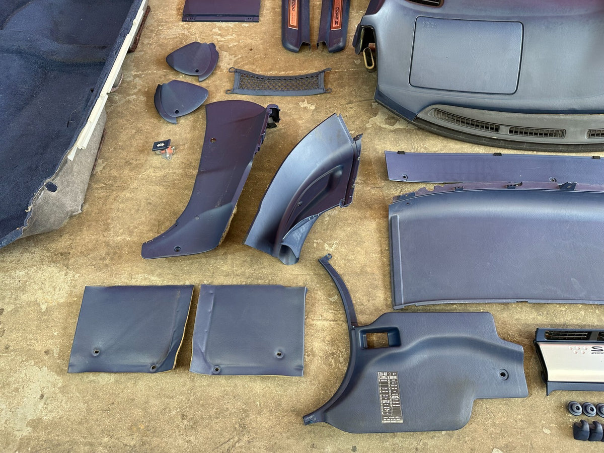 00-09 HONDA S2000 - BLUE INTERIOR CONVERSION - SEATS DASH CARPET PLASTICS PANELS11