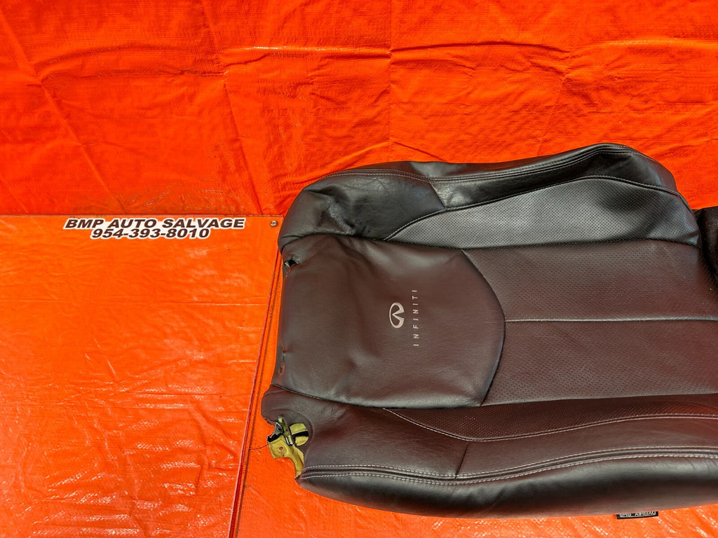 08/09 INFINITI G37 COUPE SPORT PASSENGER RIGHT FRONT UPPER SEAT LEATHER SKIN OEM7