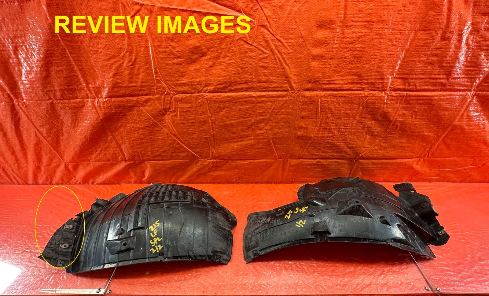 14 20 INFINITI Q50   DRIVER LEFT FRONT   FRONT & REAR FENDER LINER SPLASH SHIELD0