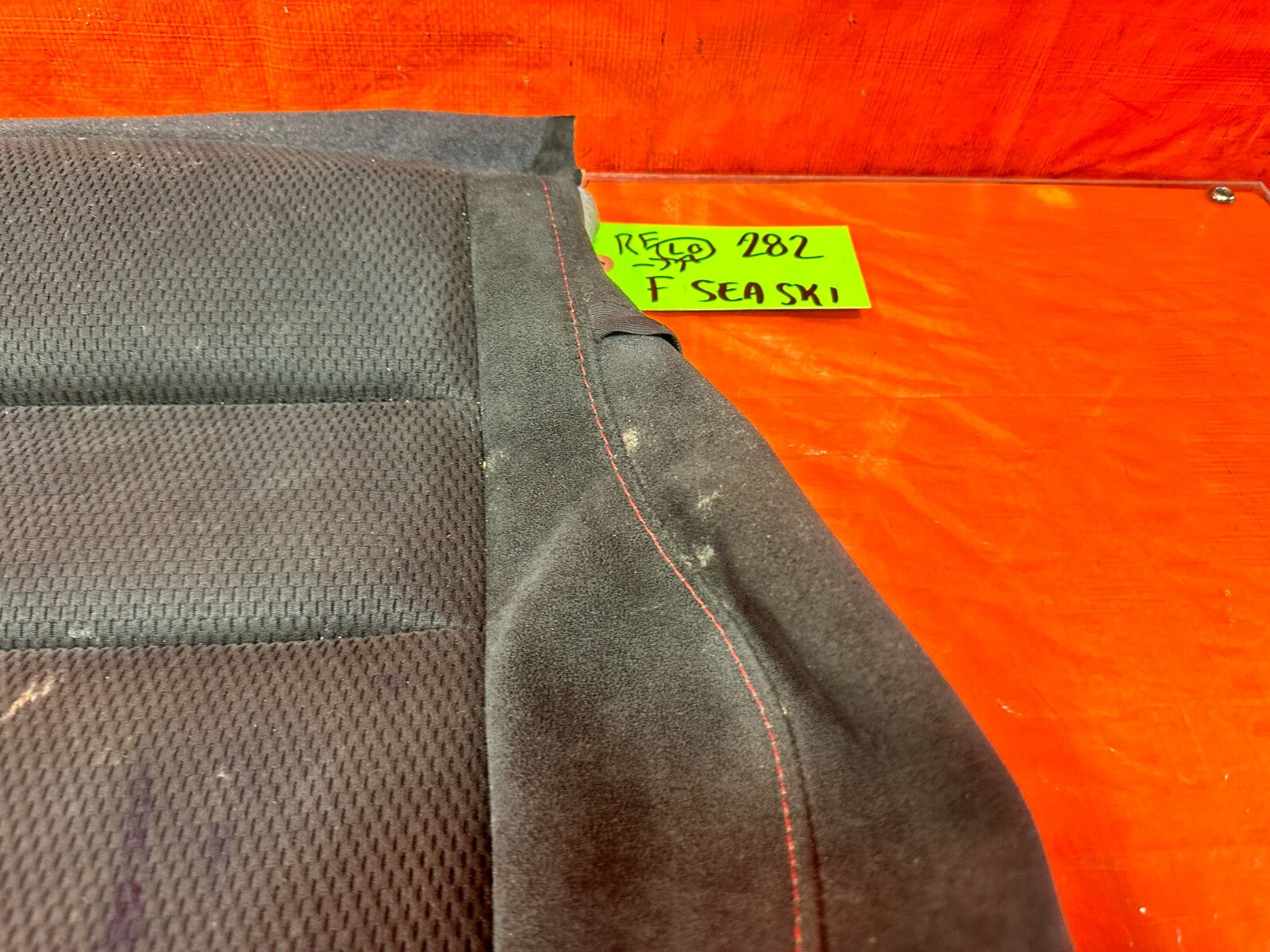 06 11 HONDA CIVIC SI RIGHT FRONT LOWER SEAT SKIN CLOTH FABRIC COVER OEM #2825