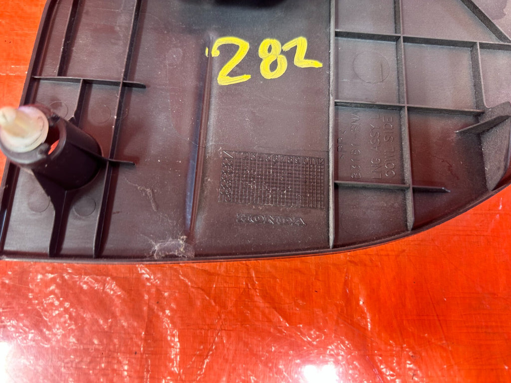 06 11 HONDA CIVIC SI 2.0L   KICK PANEL   DRIVER LEFT SIDE   BLACK   OEM #2824