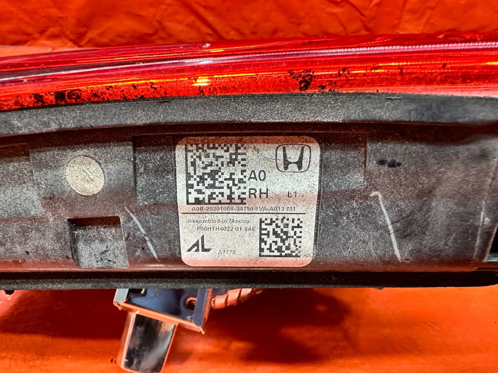 2018 2022 HONDA ACCORD RH PASSENGER INNER TRUNK TAIL LIGHT LAMP OEM #20ACC6