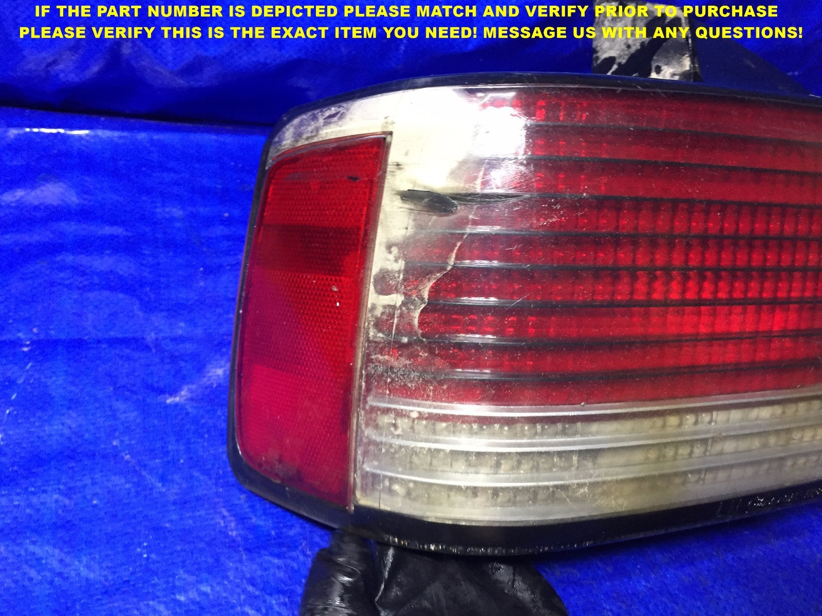 OEM 1988 1989 LINCOLN CONTINENTAL DRIVER LEFT TAIL LIGHT AIP2ST 88 CL3