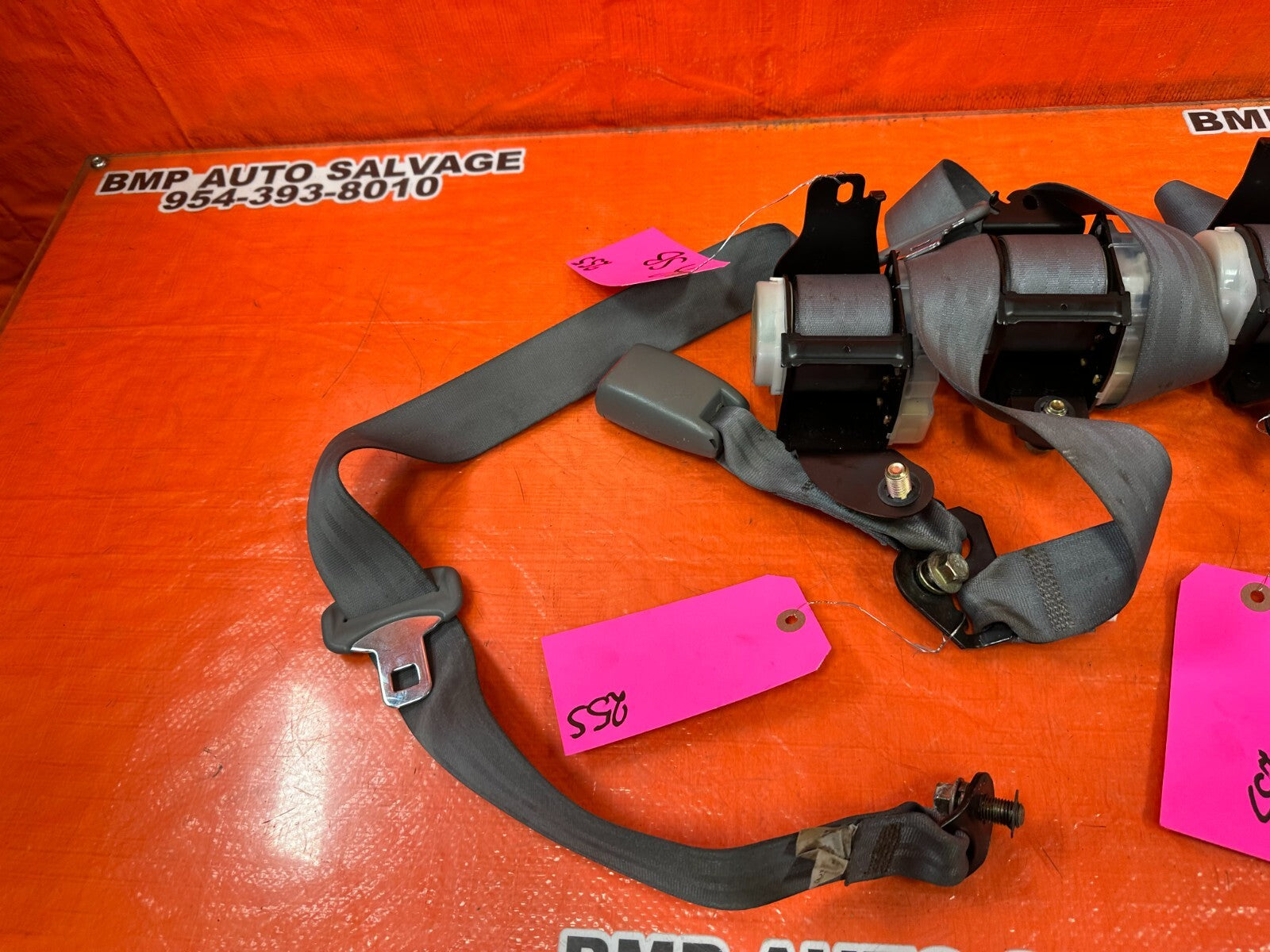 04 08 ACURA TSX   REAR SEAT BELT SET   LEFT & RIGHT SEAT BELTS   GRAY OEM #2559