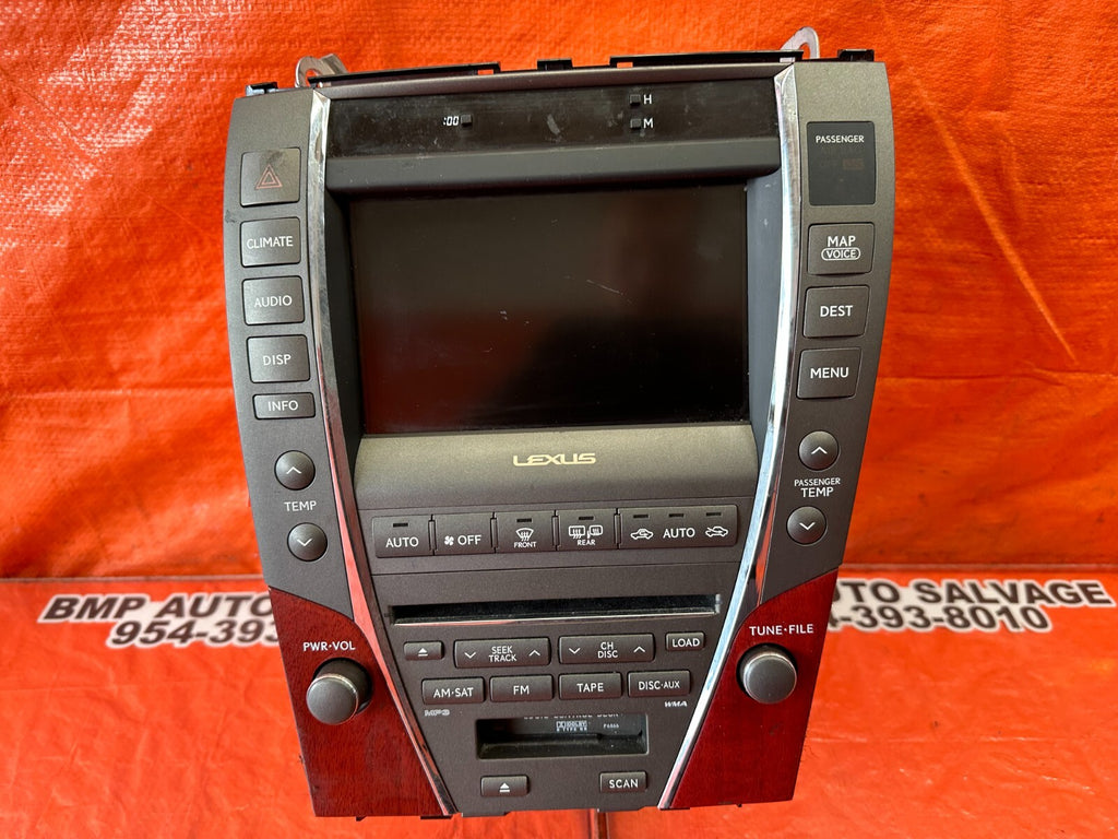 08 09 LEXUS ES350   AM FM RADIO STEREO NAVIGATION GPS INFO DISPLAY   OEM #2447
